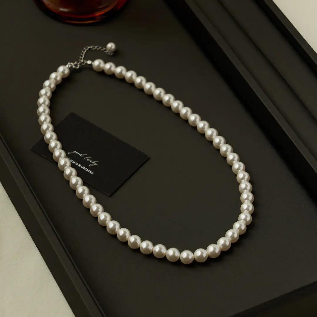 925 Sterling Silver Pearl Necklace for Women
