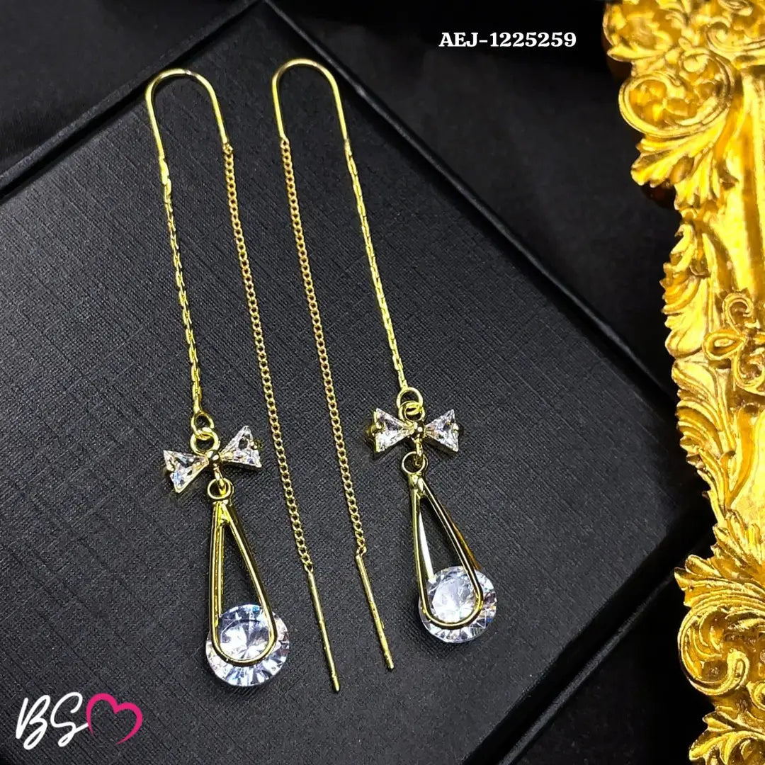 Charms Hanging Zircon Dangling Earrings